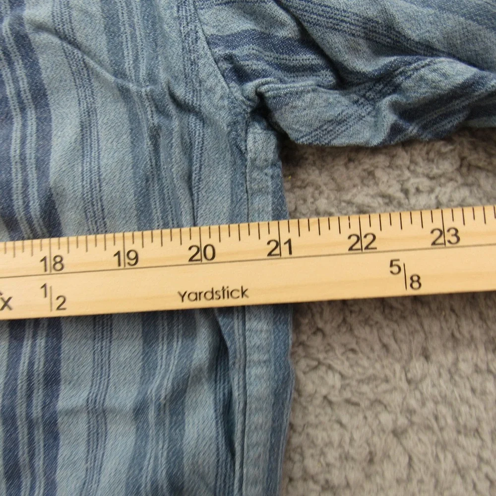 The North Face A5 Series Mens Blue Striped‎ Short Sleeve Button Up Shirt Medium